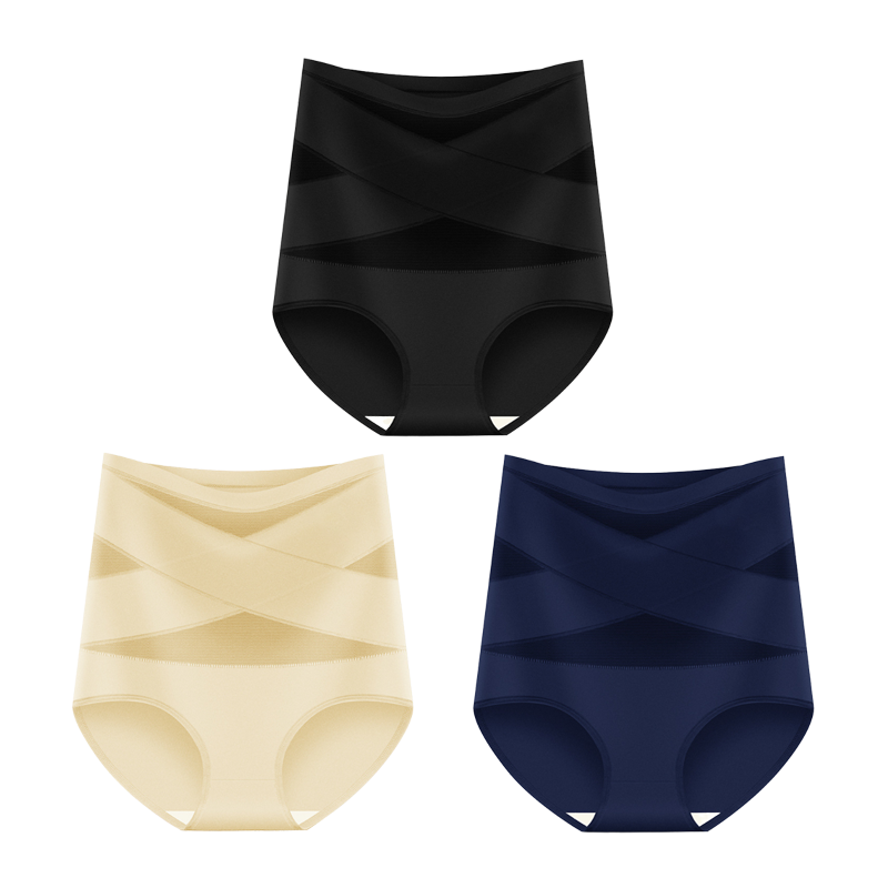 ✨Sista dagen-Köp 1 få 3 förpackningar✨Plus-storlek högmidjade trosor med magkontroll