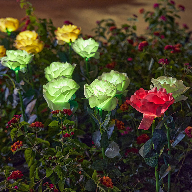 🌹🌞 50% RABATT! Rosformad Solcellslampa för Trädgård