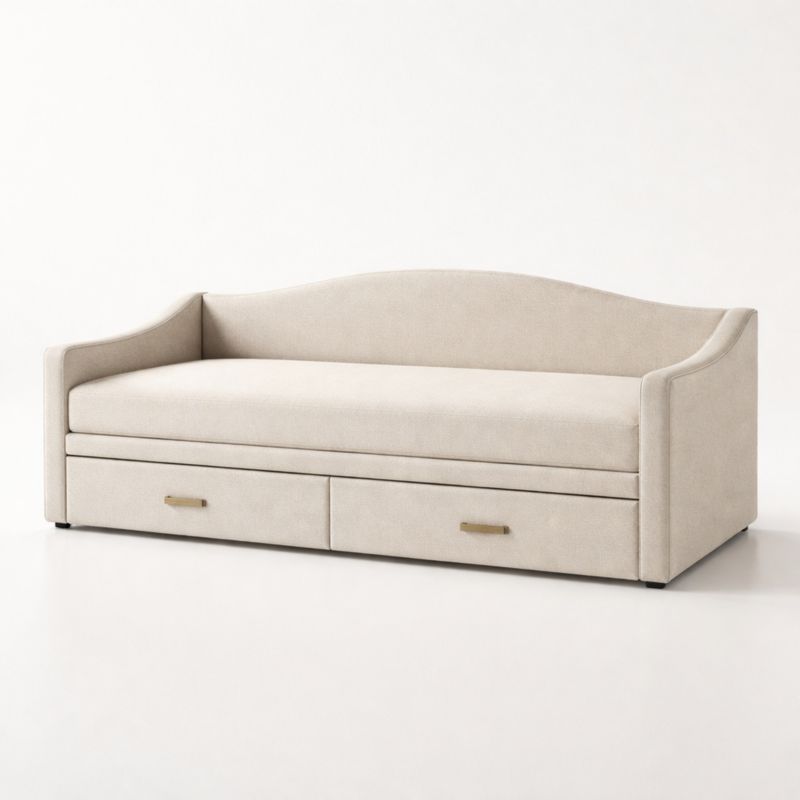 Canapé-lit en polyester avec tiroirs 200 cm x 90 cm
