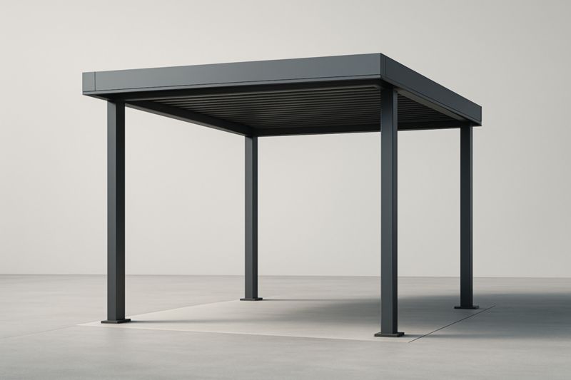 Pergola en aluminium gris
