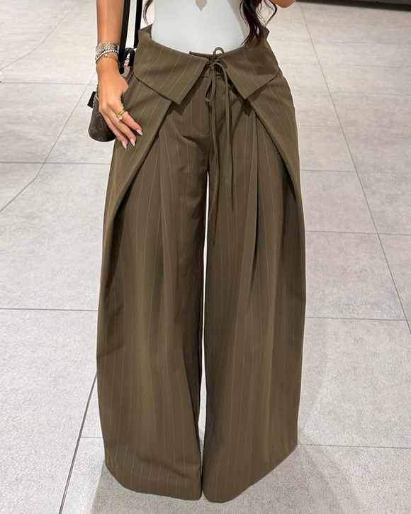 Sleeveless Solid-Color Casual Two-Piece Set