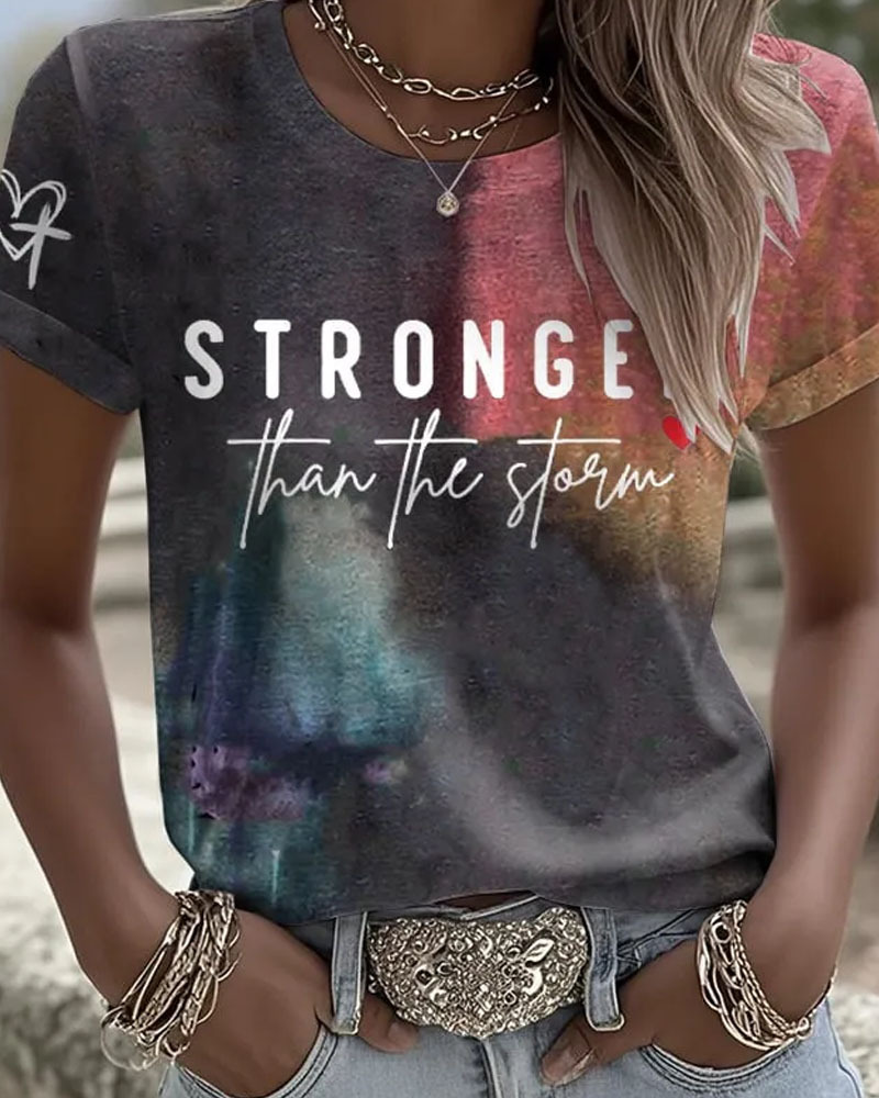 Women's Faith Print Crew Neck T-Shirt