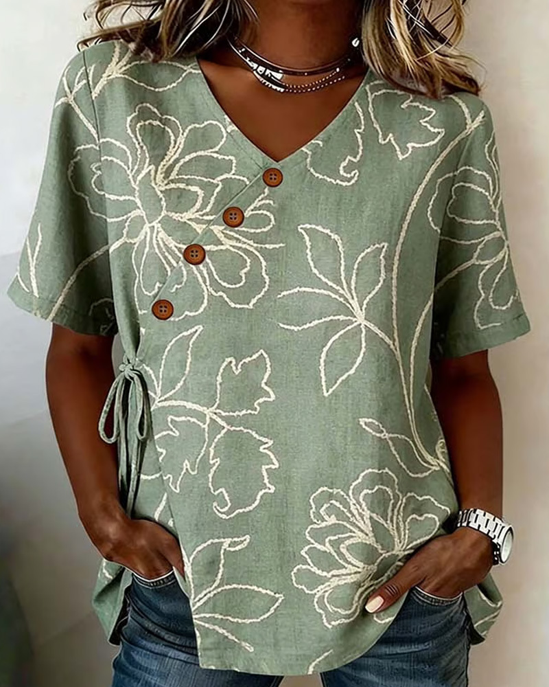 Women'S Casual Printed Shirt