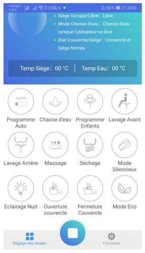 commander toilettes avec smartphone