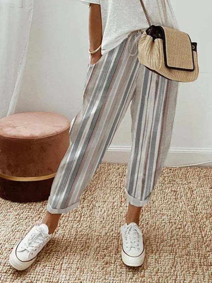 Women's Vintage Stripe Pocket Lounge Pants