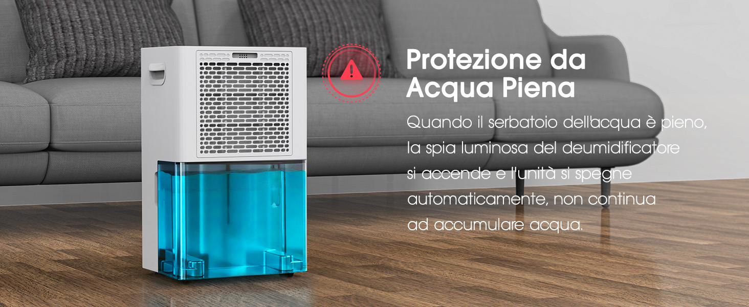 Il testo recita «Protezione da Acqua Piovana». Immagini multiple che mostrano l'installazione di quello che sembra essere un sistema di ventilazione o drenaggio nelle aree del pavimento/parete.