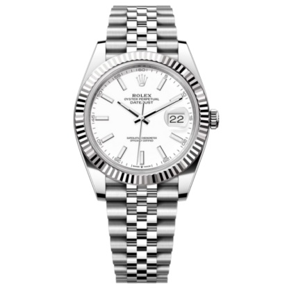 Rolthtex Datejust 41 Oystersteel and 18K White Gold 41 mm White Dial 126334-0010