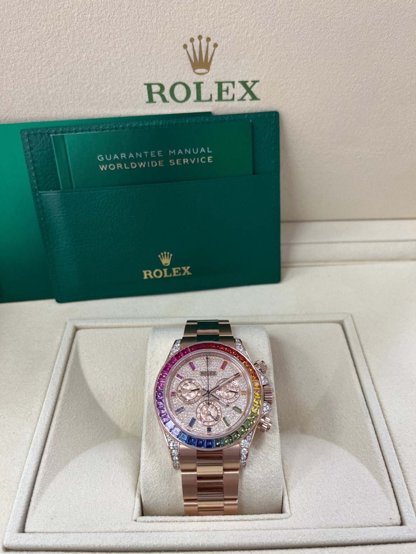 DAYTONA RAINBOW DIAMOND ROSE GOLD STAINLESS STEEL40mm