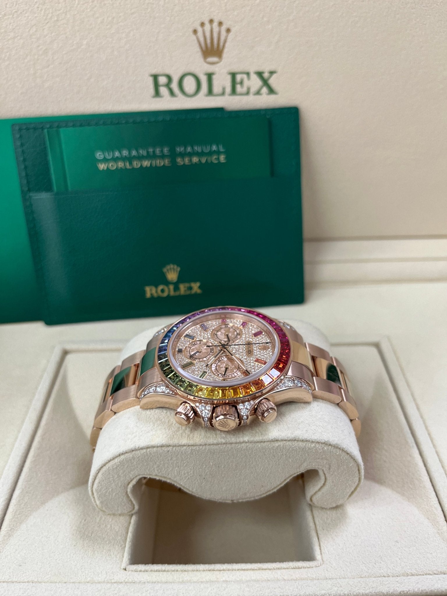 DAYTONA RAINBOW DIAMOND ROSE GOLD STAINLESS STEEL40mm