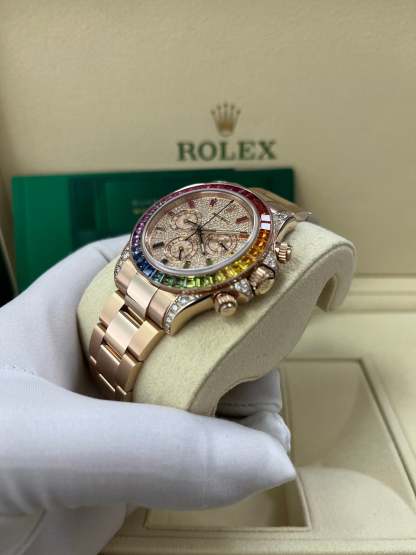 DAYTONA RAINBOW DIAMOND ROSE GOLD STAINLESS STEEL40mm