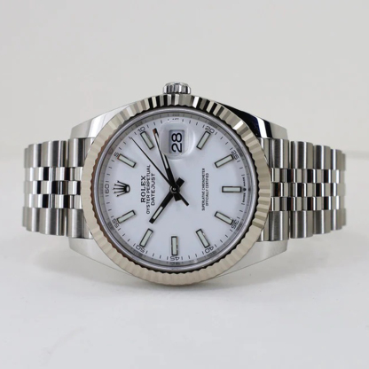 Rolthtex Datejust 41 Oystersteel and 18K White Gold 41 mm White Dial 126334-0010