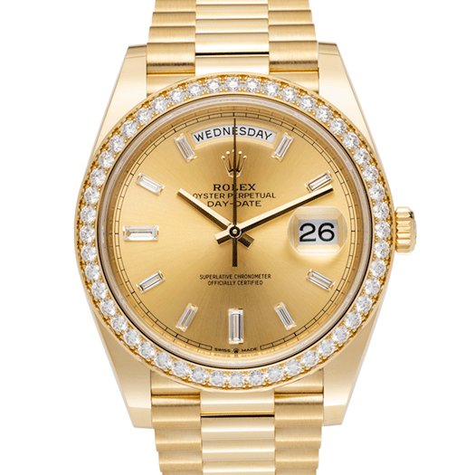 Day-Date 40 Champagne Dial Yellow Gold President Men's Watch 228348RBR 228348
