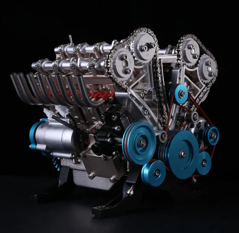 🚗Teching V8 Mechanical Metal Assembly DIY Car Engine Model Kit（3-Year Warranty）