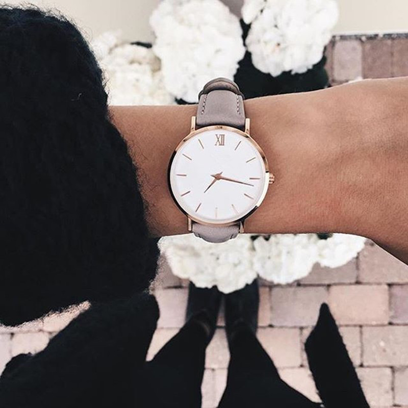 Roman scale simple women's watch