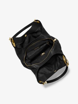 Lillie Large Pebbled Leather Shoulder Bag