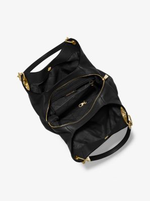 Lillie Large Pebbled Leather Shoulder Bag
