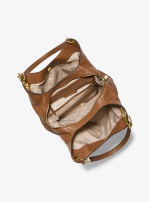 Lillie Large Pebbled Leather Shoulder Bag