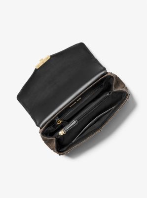 SoHo Large Studded Quilted Signature Logo Shoulder Bag