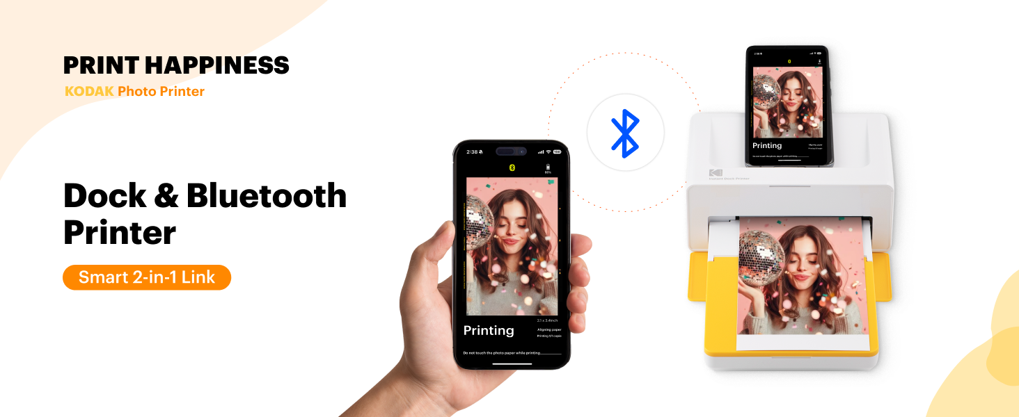 Dock your phone or connect via Bluetooth