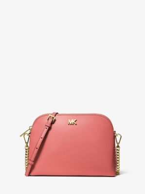 Large Crossgrain Leather Dome Crossbody Bag