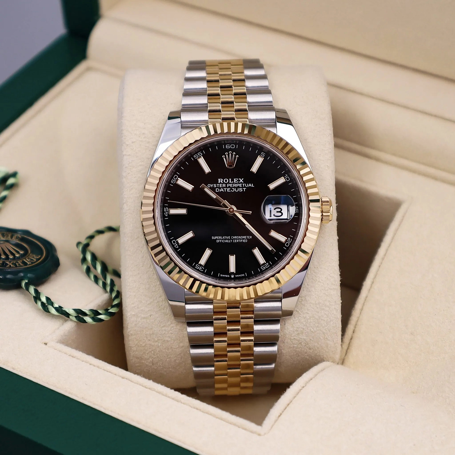 Rolthtex Datejust 41 Two Tone Oystersteel and yellow gold Black Dial 126333-0014