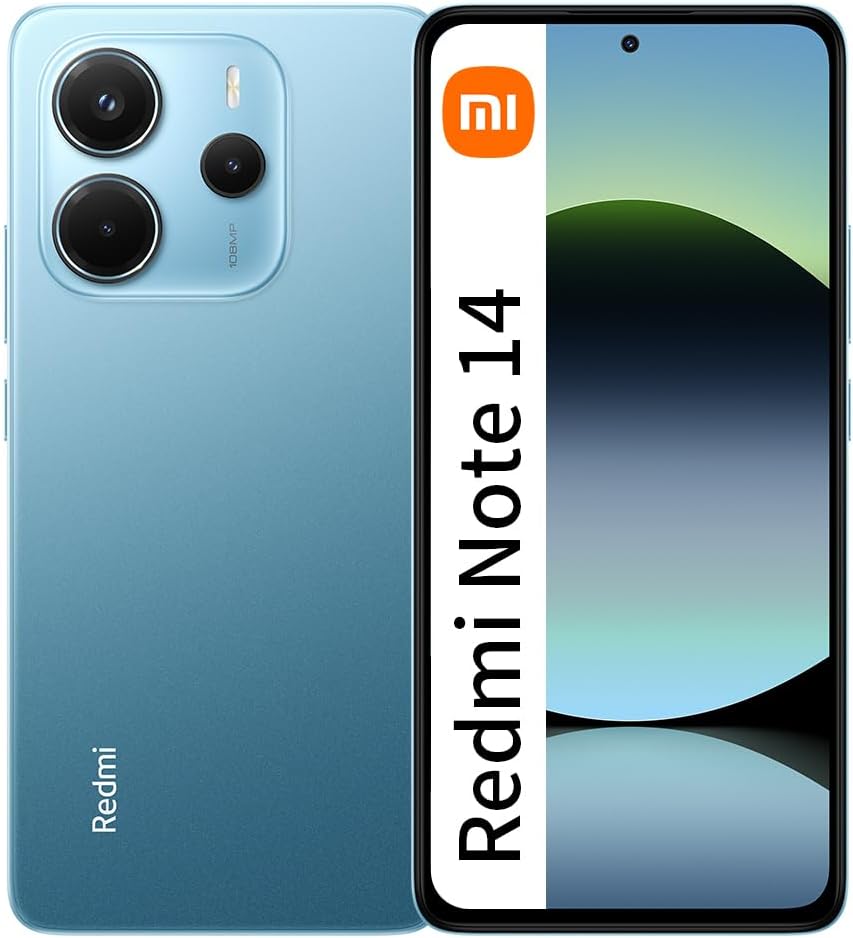 Xiaomi Redmi Note 14 4G LTE (for Tmobile Mint Tello Global) (256GB + 8GB) 6.67" 120Hz 108MP AI Camera Global Version Dual Sim (Midnight Black)