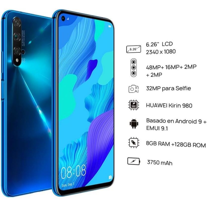 Nova 5T YAL-L21 128GB 6GB RAM International Version - Crush Blue