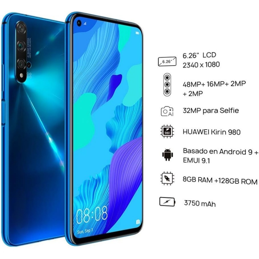 Nova 5T YAL-L21 128GB 6GB RAM International Version - Crush Blue