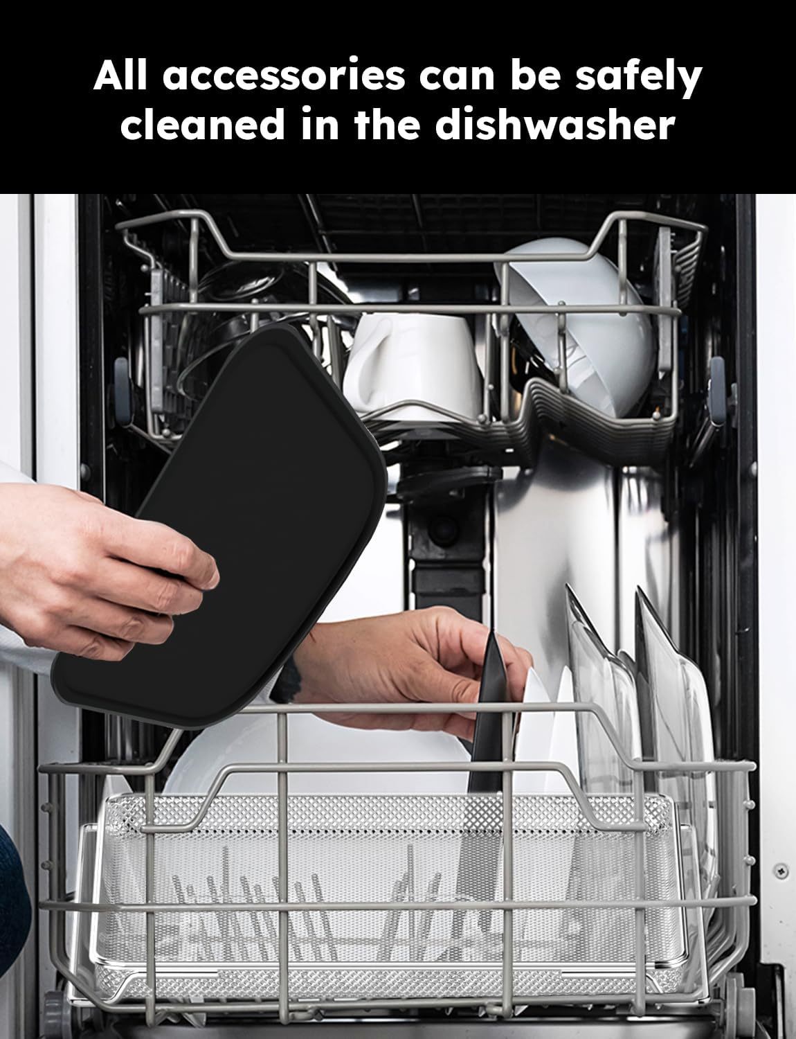 Nuwave Brio 15.5Qt Air Fryer Rotisserie Oven, X-Large Family Size, Powerful 1800W, 4 Rack Positions, 50°-425°F Temp Controls, 100 Presets & 50 Memory, Integrated Smart Thermometer, Linear T Technology