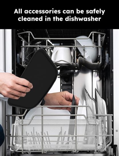 Nuwave Brio 15.5Qt Air Fryer Rotisserie Oven, X-Large Family Size, Powerful 1800W, 4 Rack Positions, 50°-425°F Temp Controls, 100 Presets & 50 Memory, Integrated Smart Thermometer, Linear T Technology