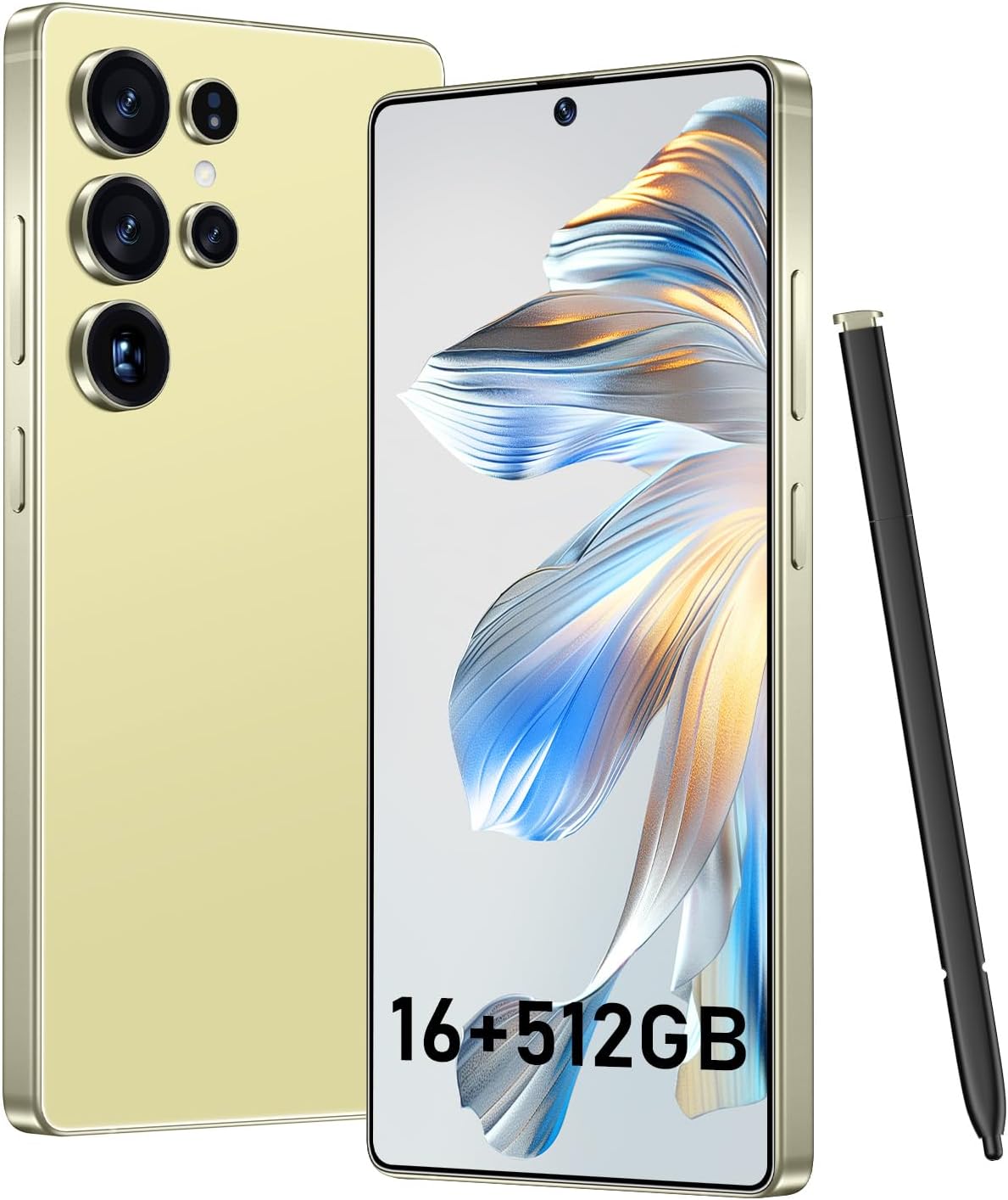 BXV I25 Ultra 16+512GB Smartphone - 7000mAh Battery, 6.99-inch Display, Built-in Pen, Android 14, Snapdragon 8 Gen3, 68MP+108MP Camera Outperform Competitors in Speed & Power (Green)