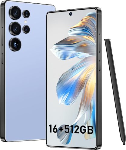 BXV I25 Ultra 16+512GB Smartphone - 7000mAh Battery, 6.99-inch Display, Built-in Pen, Android 14, Snapdragon 8 Gen3, 68MP+108MP Camera Outperform Competitors in Speed & Power (Green)