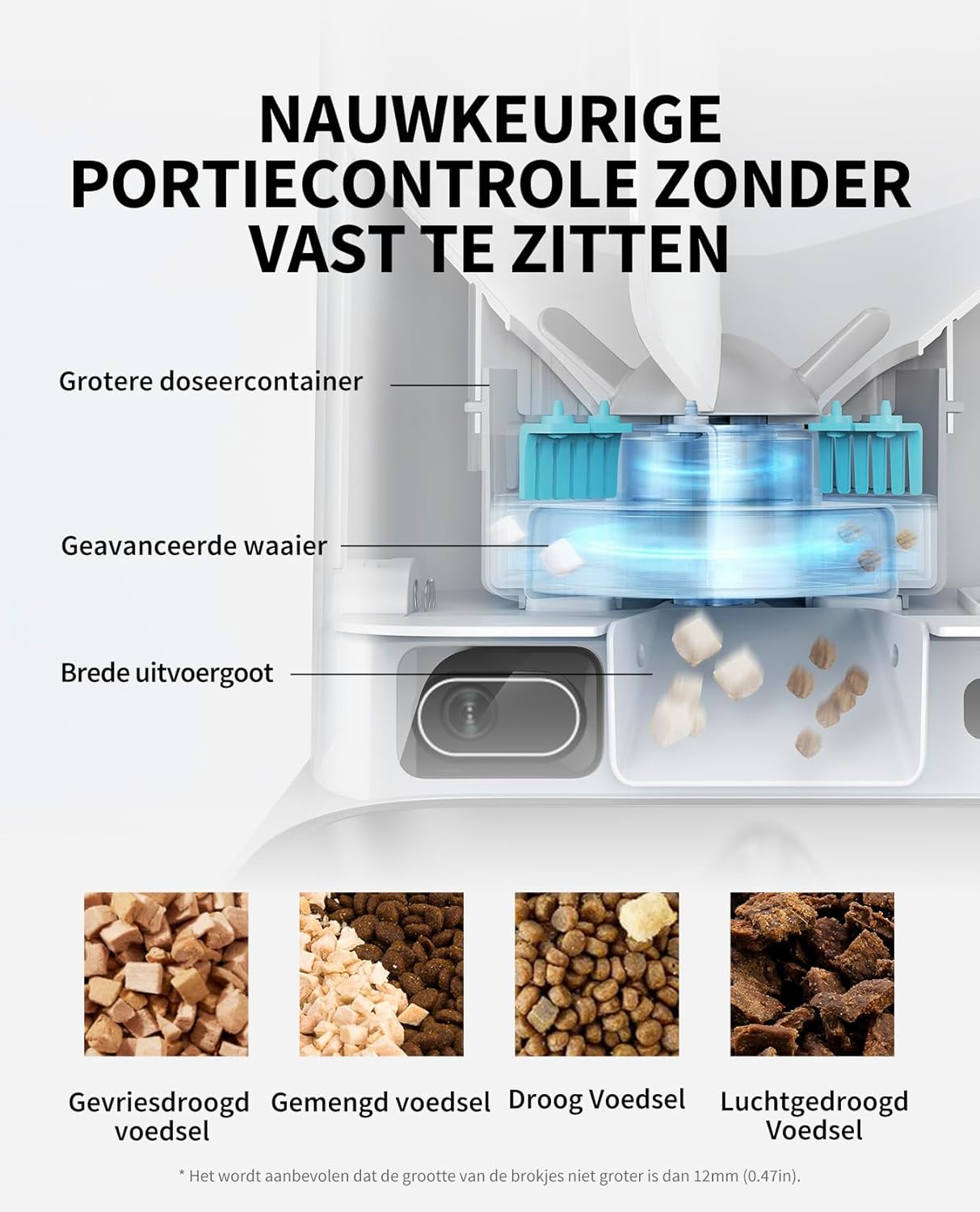 PETKIT Automatic Cat Feeder with Camera, 1080P HD, 5L Double Funnel Automatic Feeder for Cats/Dogs, AI Function, Two Way Audio,2.4G WiFi, APP Control, Stainless Steel Bowl