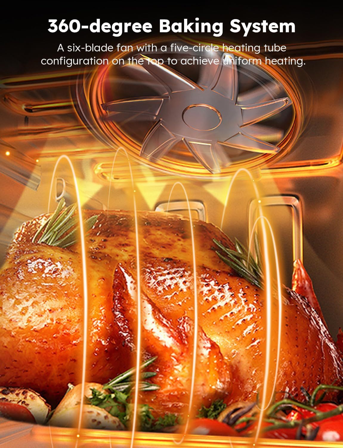 Nuwave Brio 15.5Qt Air Fryer Rotisserie Oven, X-Large Family Size, Powerful 1800W, 4 Rack Positions, 50°-425°F Temp Controls, 100 Presets & 50 Memory, Integrated Smart Thermometer, Linear T Technology