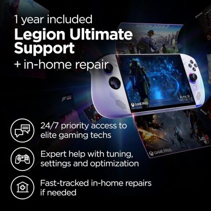  2025 - Mobile Gaming Console - AMD Radeon graphics - 8" PureSight IPS Display - 120Hz - AMD Ryzen™ Z2 Go - 16GB Memory - 512GB Storage - Glacier White - Free PC Game Pass