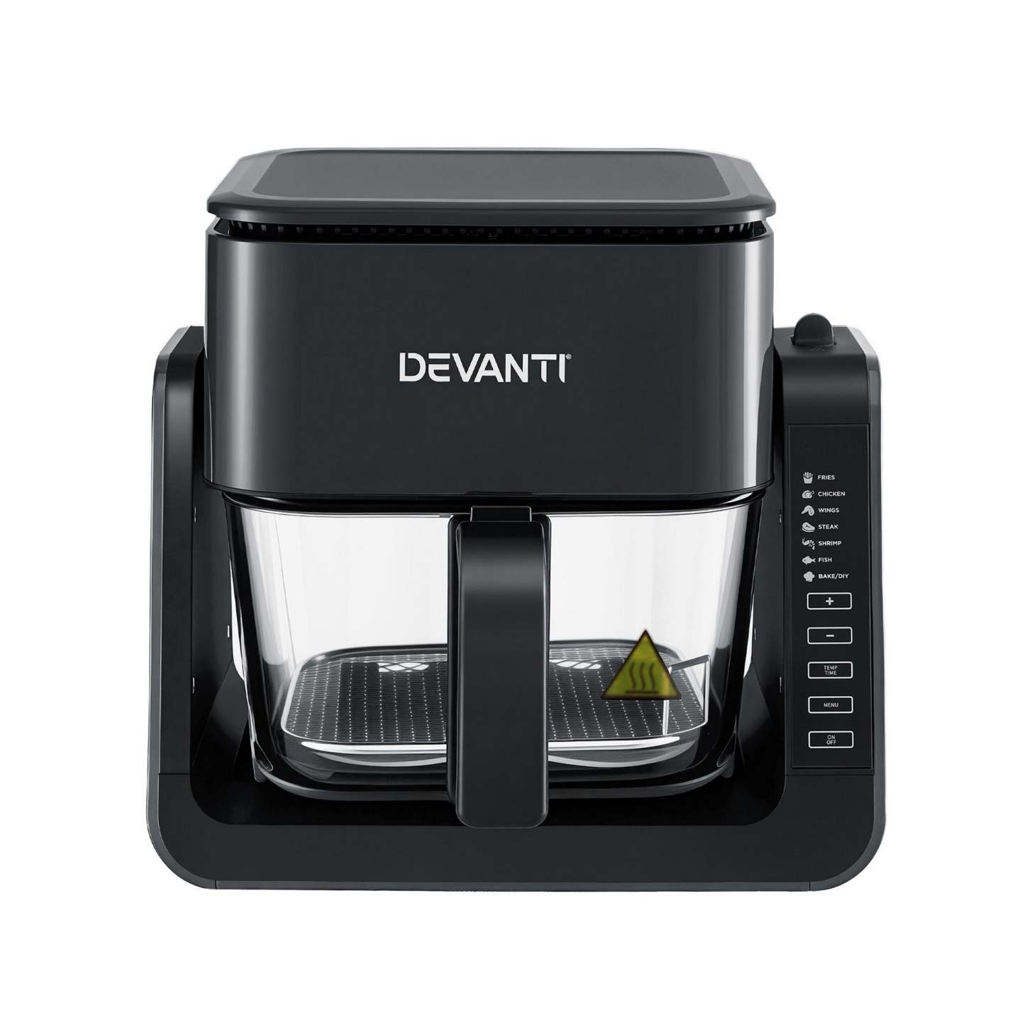 Devanti 2-IN-1 Air Fryer 5.5L Dual Zone Fryers Electric Cooker with Top BBQ Grill & Bot