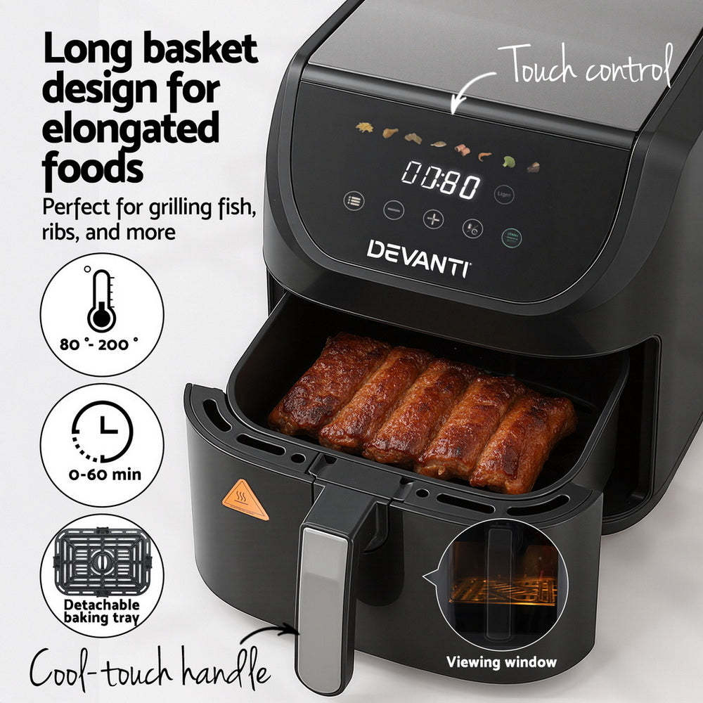 Devanti Air Fryer 5L W/ LCD Touch 1500W