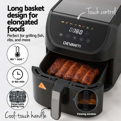 Devanti Air Fryer 5L W/ LCD Touch 1500W