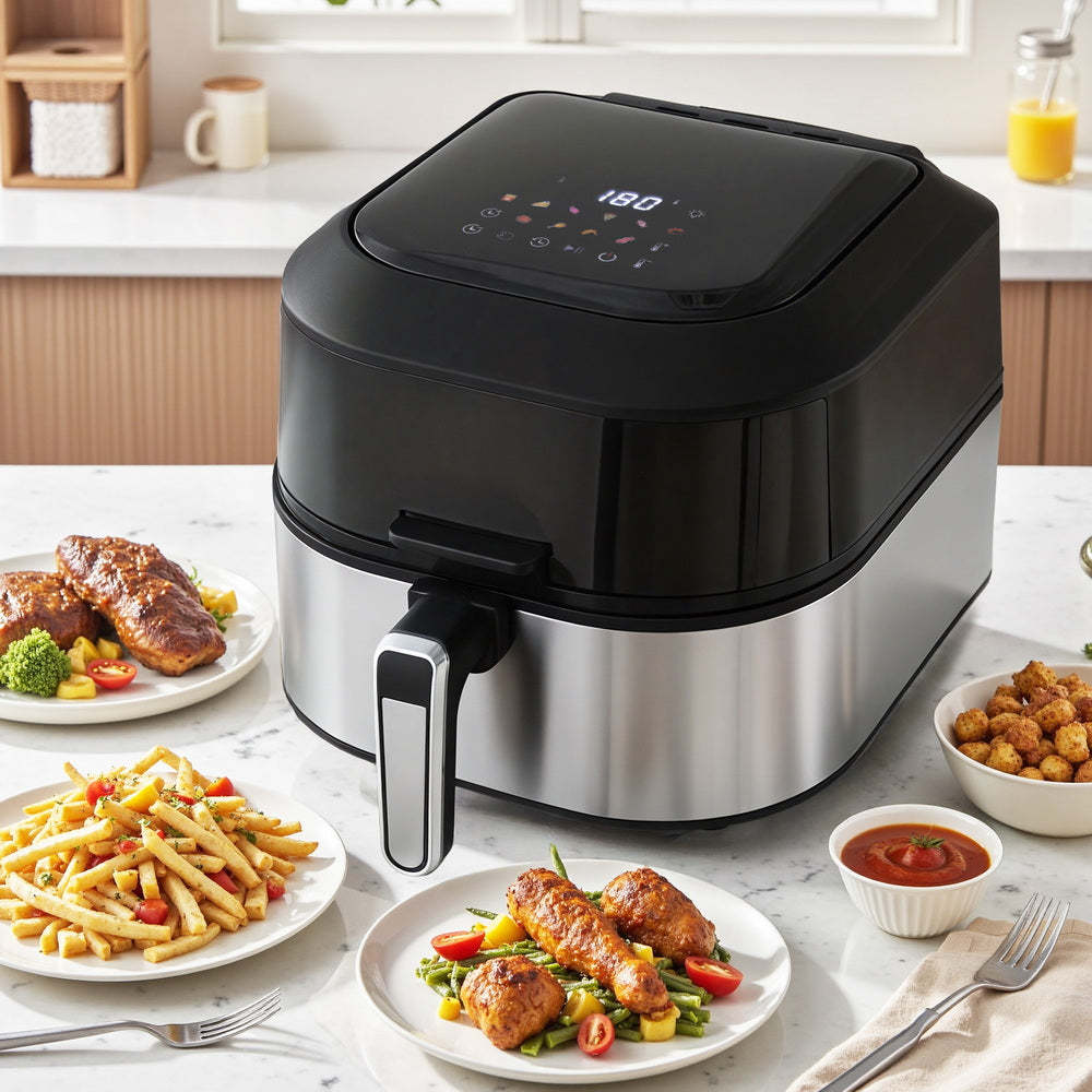 Devanti 5.5L Air Fryer & Grill LCD Fryers 1500W