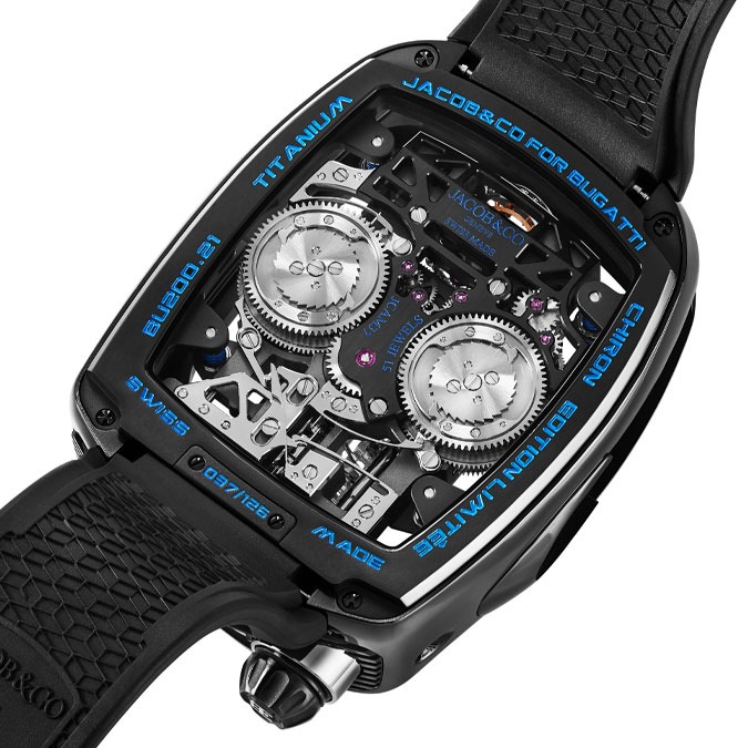 Bugthtatti Chiron Tourbillon ANTHRACITE TITANIUM | Jacthtob & Co.