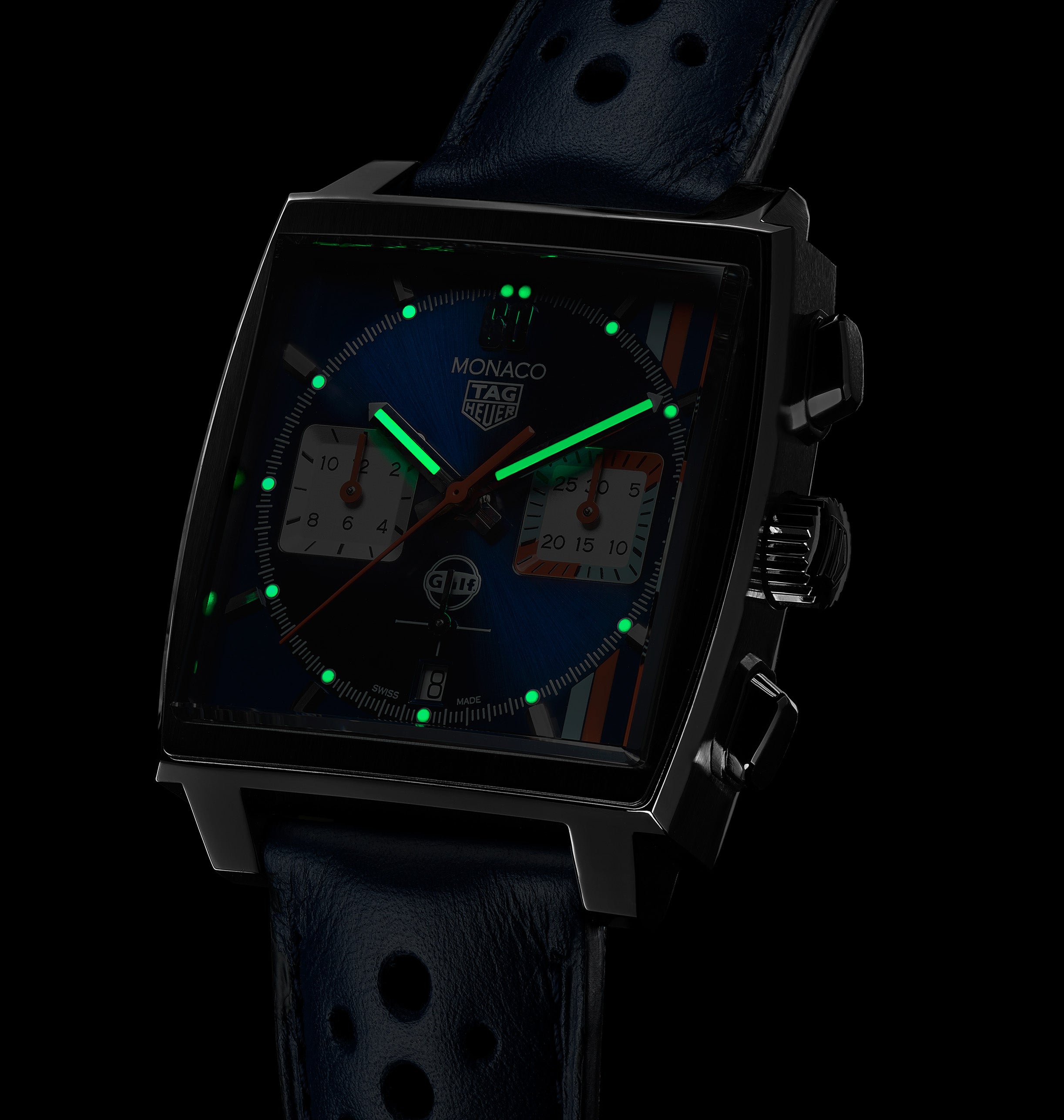 TAthtG Hethtuer Men's Monaco X Gulf Iconic Watch