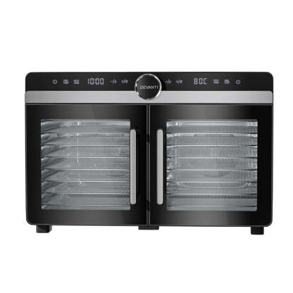 Devanti 16 Trays Food Dehydrator Dual-Zone Stainless Steel