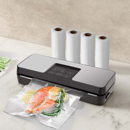 Devanti Food Vacuum Sealer Machine Auto Seal Cutter 5 Modes Storage Bags 4 Rolls