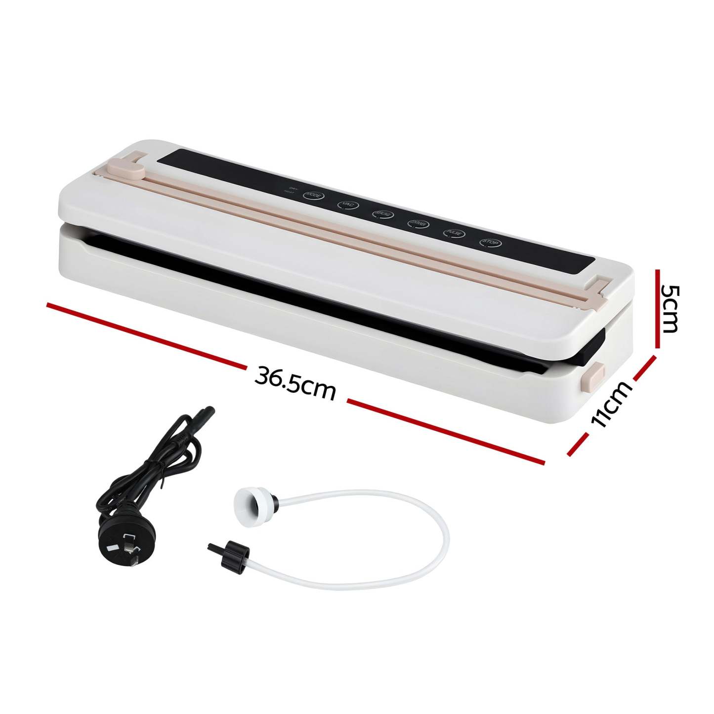 Devanti Food Vacuum Sealer Machine Fresh Storage Auto Seal Slide Cutter 6 Modes White