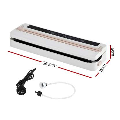 Devanti Food Vacuum Sealer Machine Fresh Storage Auto Seal Slide Cutter 6 Modes White
