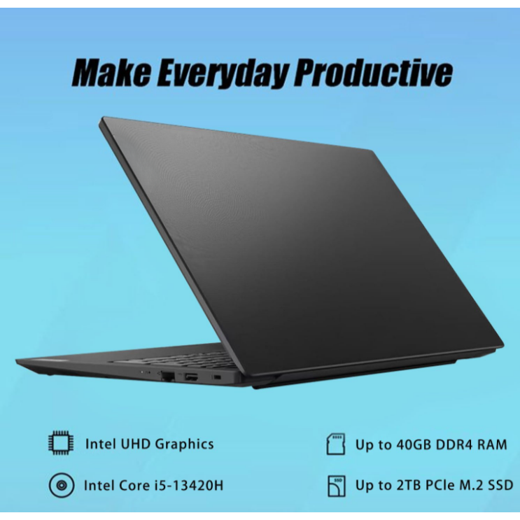 Business Laptop, 15.6" FHD Display, Intel Core i5-13420H (Beat i7-1355U), HDMI, RJ45, Webcam, Numeric Keypad, Wi-Fi, Windows 11 Pro, Black (16GB RAM | 512GB SSD)
