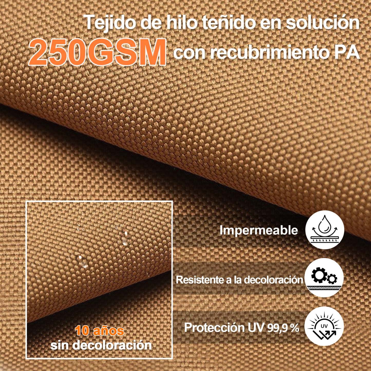 Patioslife Aegis Pro | Parasol Lateral Excéntrico 3x3m con LED Solar — Estructura de Aluminio Termolacado, Sombrilla Inclinable y Giratoria 360°