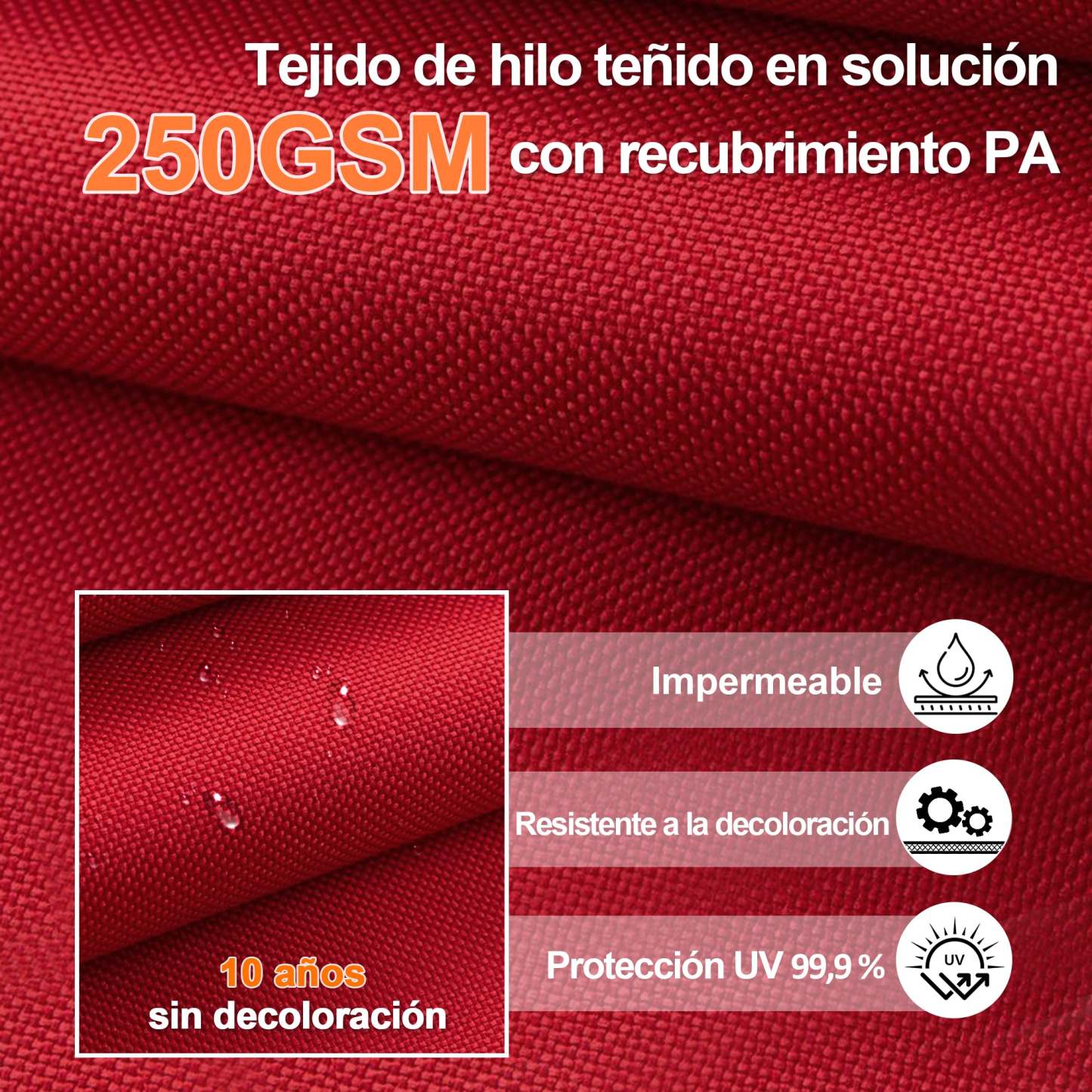 Patioslife Aegis Pro | Parasol Lateral Excéntrico 3x3m con LED Solar — Estructura de Aluminio Termolacado, Sombrilla Inclinable y Giratoria 360°