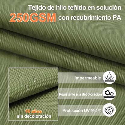 Patioslife Aegis Pro | Parasol Lateral Excéntrico 3x3m con LED Solar — Estructura de Aluminio Termolacado, Sombrilla Inclinable y Giratoria 360°