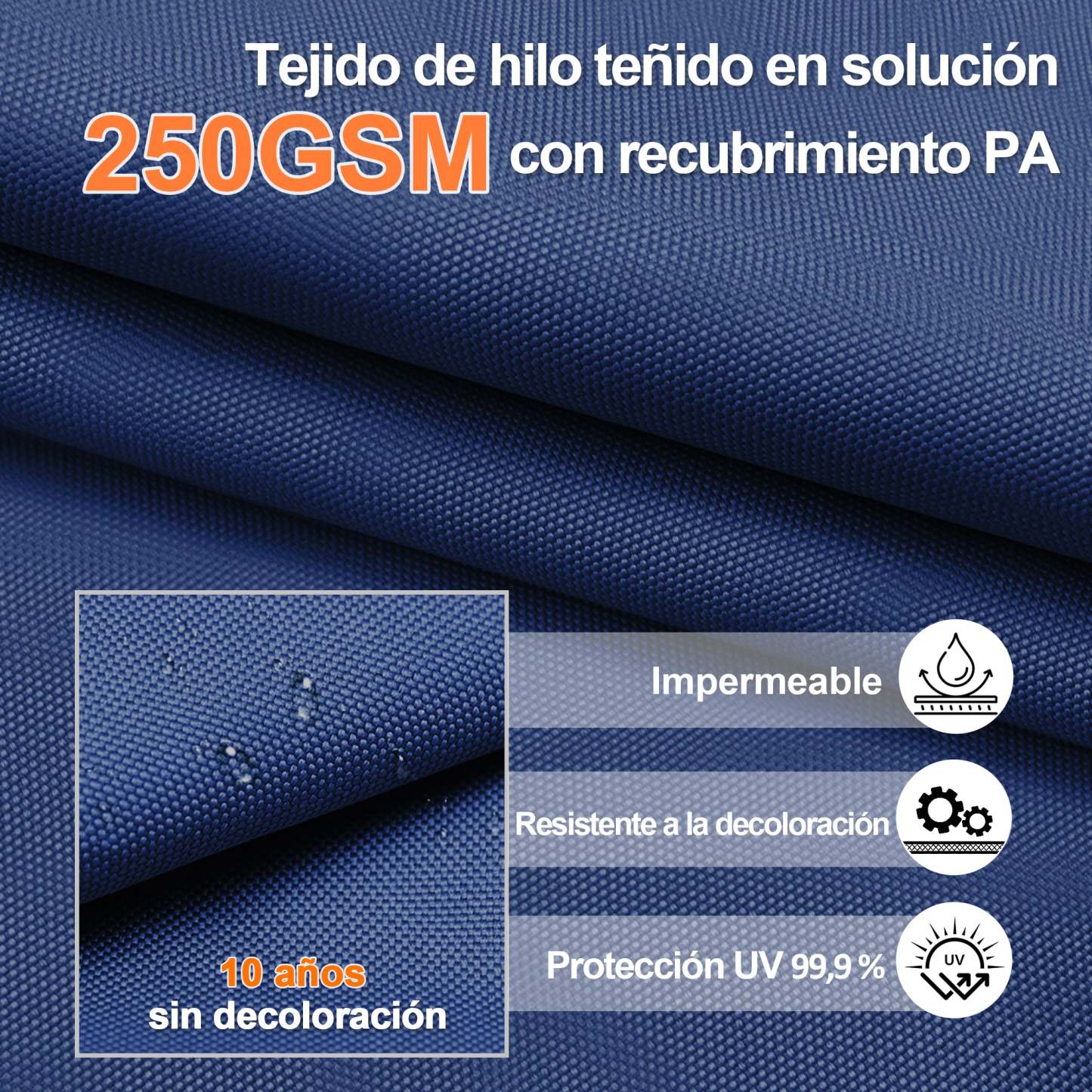 Patioslife Aegis Pro | Parasol Lateral Excéntrico 3x3m con LED Solar — Estructura de Aluminio Termolacado, Sombrilla Inclinable y Giratoria 360°